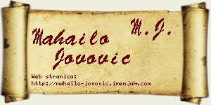 Mahailo Jovović vizit kartica